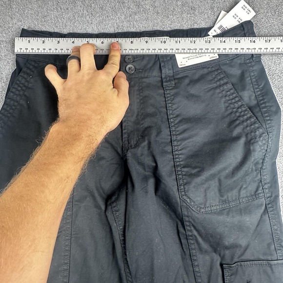 Hollister Pants Womens 10 Black Mid Rise Relaxed Boot Cargo Stretch Casual NWT - Picture 4 of 9